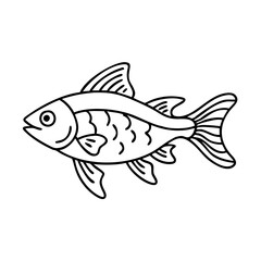 cherry barb fish icon, cherry barb fish vector illustration-simple illustration of cherry barb fish, perfect for cherry barb fish logos and icons