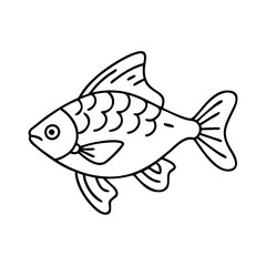 cherry barb fish icon, cherry barb fish vector illustration-simple illustration of cherry barb fish, perfect for cherry barb fish logos and icons