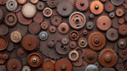 Ornamental clockwork showcase mechanical gears and craftsmanship in a vintage setting