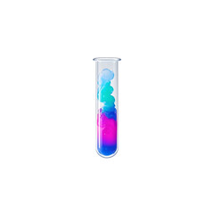 test tube with blue liquid