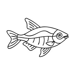 congo tetra fish icon, congo tetra fish vector illustration-simple illustration of congo tetra fish, perfect for congo tetra fish logos and icons
