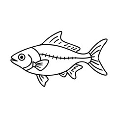 congo tetra fish icon, congo tetra fish vector illustration-simple illustration of congo tetra fish, perfect for congo tetra fish logos and icons