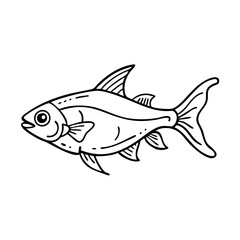 congo tetra fish icon, congo tetra fish vector illustration-simple illustration of congo tetra fish, perfect for congo tetra fish logos and icons