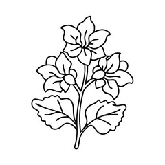 coral bells flower icon, coral bells flower vector illustration-simple illustration of coral bells flower, perfect for coral bells flower logos and icons
