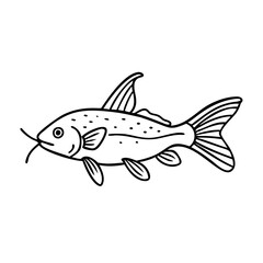 corydoras catfish icon, corydoras catfish vector illustration-simple illustration of corydoras catfish, perfect for corydoras catfish logos and icons