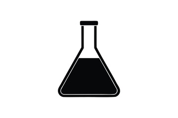 Laboratory glass silhouette
