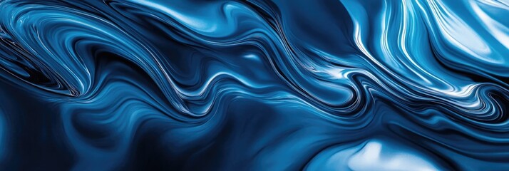 Obraz premium River inspired oil paint abstract background with smooth blues and reflective textures