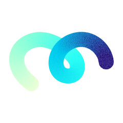 Abstract fluid gradient shape with 3D liquid brush strokes, blurred neon waves, holographic color blend design. Flat vector illustration isolated on white background.