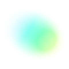 Abstract gradient background with blue and green aura, blurred modern shapes, violet bubble design, futuristic Y2K color palette. Flat vector illustration isolated on white background.