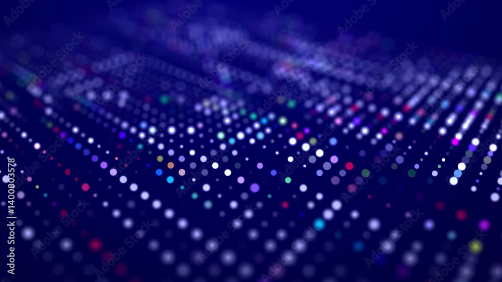 Poster Internet technology network. Abstract black and white background. Large amount of data. 3d rendering.