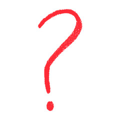 Hand-drawn question mark icon with sketch-style details. Curious doodle symbol for FAQ sections or inquiry prompts. Flat vector illustration isolated on white background.