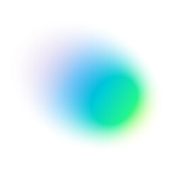 Y2K gradient shapes with blue blur colors. Abstract, fluid color. Flat vector illustration isolated on white.