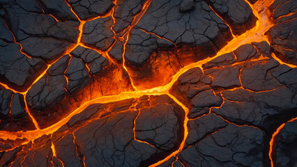 texture of magma rock with dark cracks