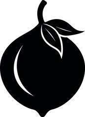 etrog silhouette vector icon on transparent background