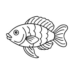 dwarf cichlid fish icon, dwarf cichlid fish vector illustration-simple illustration of dwarf cichlid fish, perfect for dwarf cichlid fish logos and icons