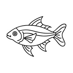 ember tetra fish icon, ember tetra fish vector illustration-simple illustration of ember tetra fish, perfect for ember tetra fish logos and icons