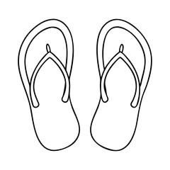 flip flops icon, flip flops vector illustration-simple illustration of flip flops, perfect for flip flops logos and icons