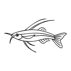 glass catfish icon, glass catfish vector illustration-simple illustration of glass catfish, perfect for glass catfish logos and icons