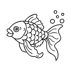 goldfish icon, goldfish vector illustration-simple illustration of goldfish, perfect for goldfish logos and icons