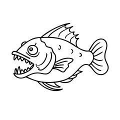 green terror fish icon, green terror fish vector illustration-simple illustration of green terror fish, perfect for green terror fish logos and icons