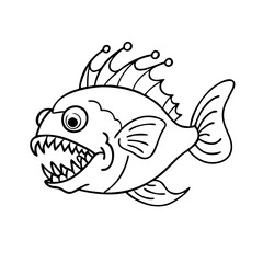 green terror fish icon, green terror fish vector illustration-simple illustration of green terror fish, perfect for green terror fish logos and icons