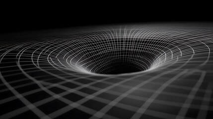 A visual representation of a gravitational well in space
