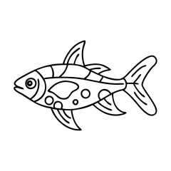 harlequin rasbora fish icon, harlequin rasbora fish vector illustration-simple illustration of harlequin rasbora fish, perfect for harlequin rasbora fish logos and icons