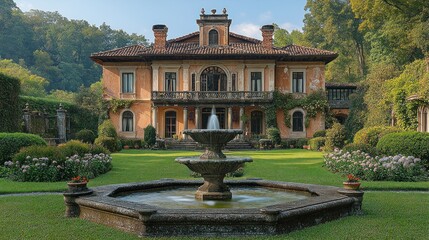 Serene Italian Villa Estate: A Picturesque Garden Oasis