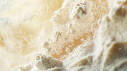 Obraz premium Abstract Texture White Foam with Bubbles Macro Close Up Details