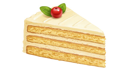 Isolated Slice of Cake