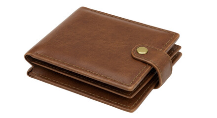 Isolated Brown Leather Wallet