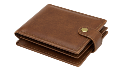 Isolated Brown Leather Wallet