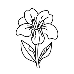 iris flower icon, iris flower vector illustration-simple illustration of iris flower, perfect for iris flower logos and icons