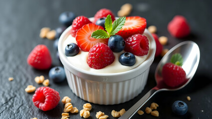 yogurt with berries
