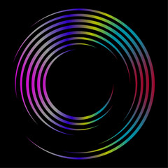 Abstract color circles Geometric Art Circle Spiral Element Stock vetor Illustration