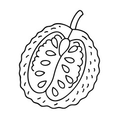 jackfruit icon, jackfruit vector illustration-simple illustration of jackfruit, perfect for jackfruit logos and icons