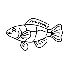 kribensis fish icon, kribensis fish vector illustration-simple illustration of kribensis fish, perfect for kribensis fish logos and icons