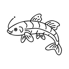 kuhli loach fish icon, kuhli loach fish vector illustration-simple illustration of kuhli loach fish, perfect for kuhli loach fish logos and icons