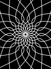 Obraz premium Optical Illusion Inspired Spiral Vector Mandala