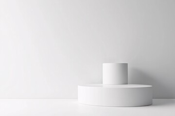 Minimalist White Display Podium for Product Presentation