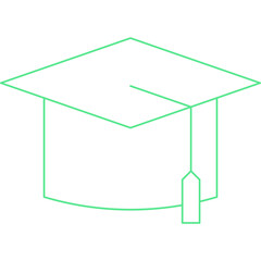 Graduation icon single vector illustration
