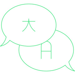 Language Translation icon single vector illustration
