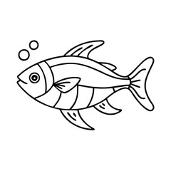 lemon tetra fish icon, lemon tetra fish vector illustration-simple illustration of lemon tetra fish, perfect for lemon tetra fish logos and icons