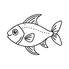lemon tetra fish icon, lemon tetra fish vector illustration-simple illustration of lemon tetra fish, perfect for lemon tetra fish logos and icons
