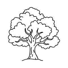 mahogany tree icon, mahogany tree vector illustration-simple illustration of mahogany tree, perfect for mahogany tree logos and icons