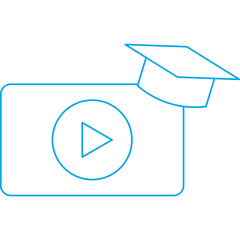 Online Course icon single vector illustration