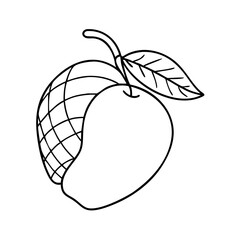 mango icon, mango vector illustration-simple illustration of mango, perfect for mango logos and icons