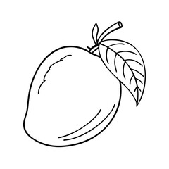 mango icon, mango vector illustration-simple illustration of mango, perfect for mango logos and icons