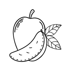 mango icon, mango vector illustration-simple illustration of mango, perfect for mango logos and icons
