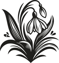 Snowflower stylized vector